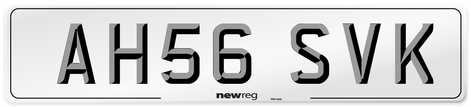 AH56 SVK Number Plate from New Reg